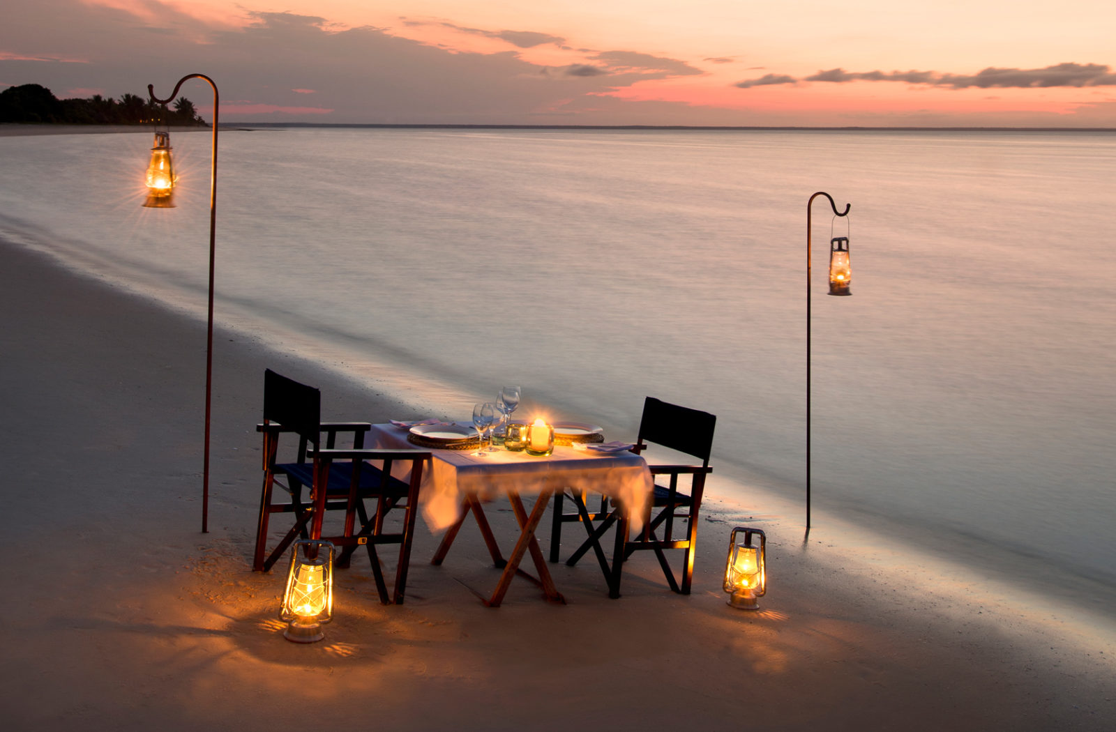 Sunset dining on Benguerra Island
