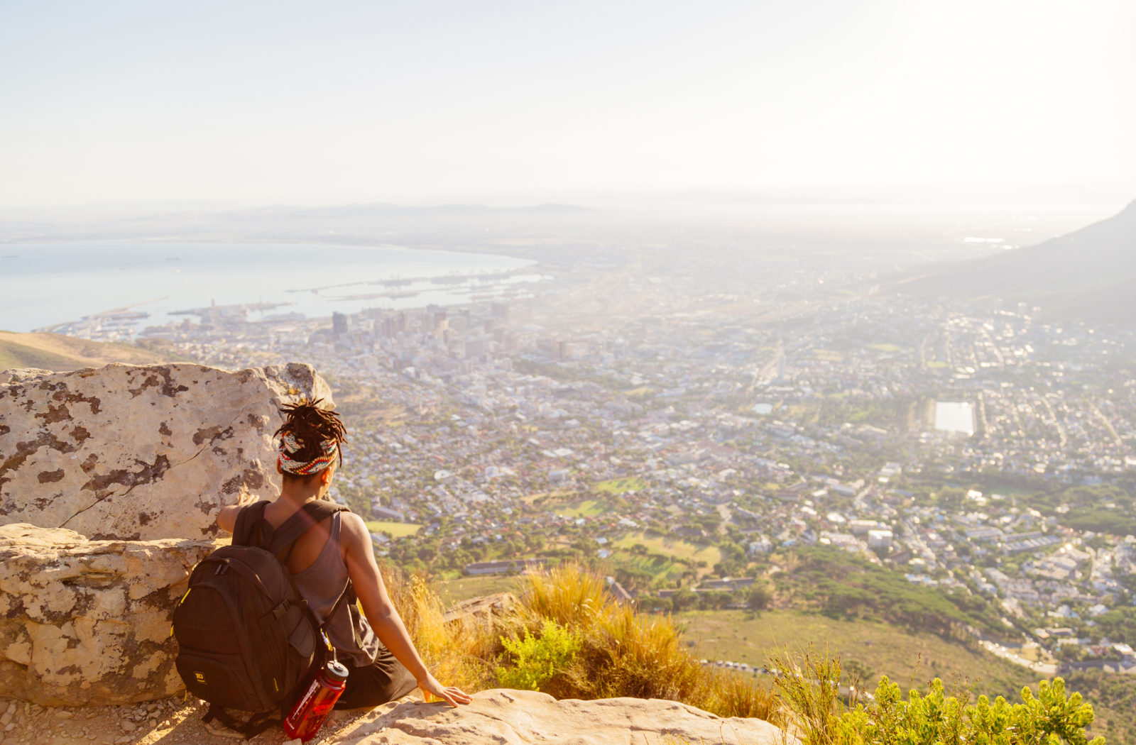 Take in the view of Cape Town from the top of Lions Head, South Africa