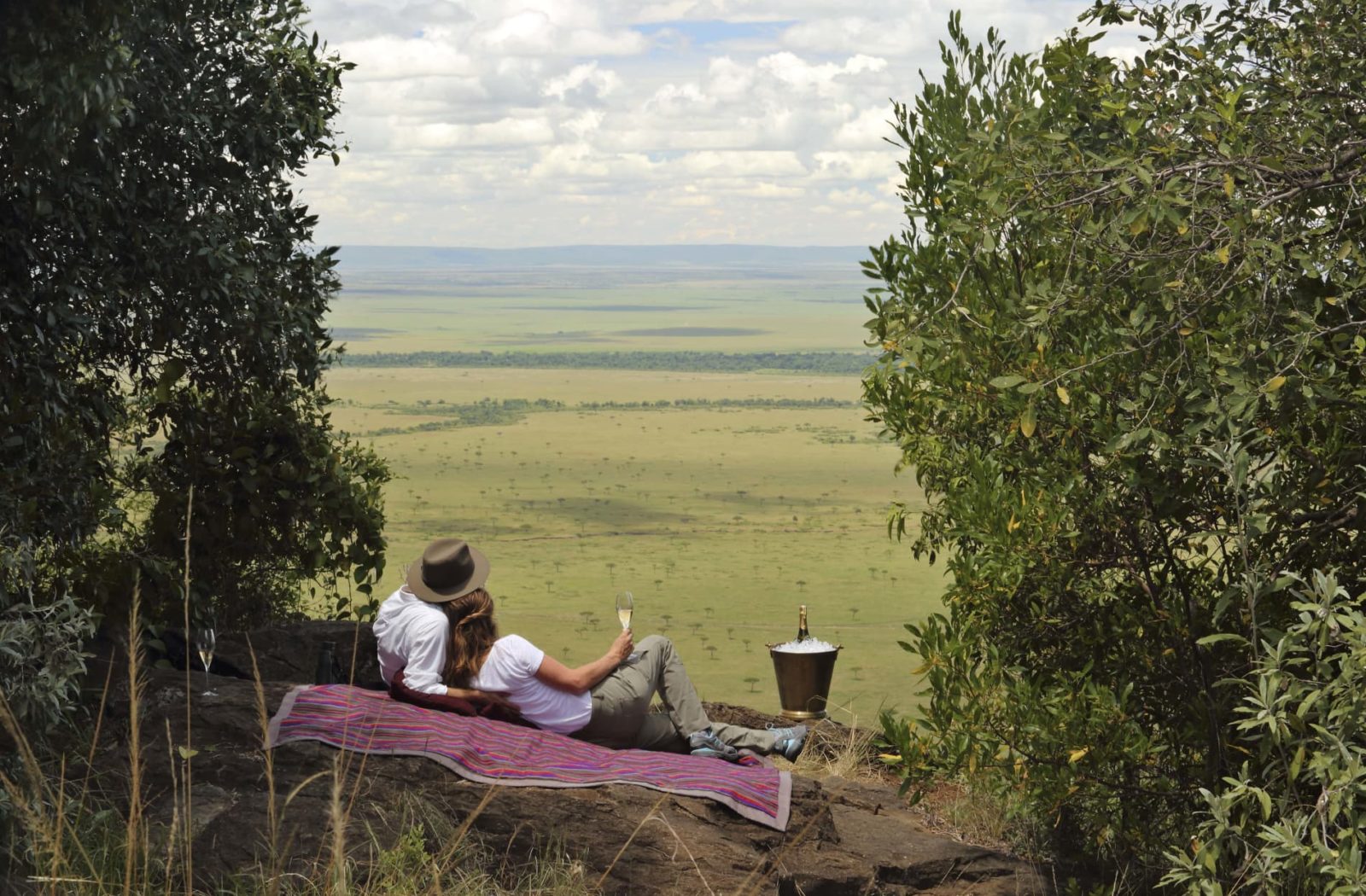 Champagne and endless views of the Masai Mara, Angama Mara, Kenya